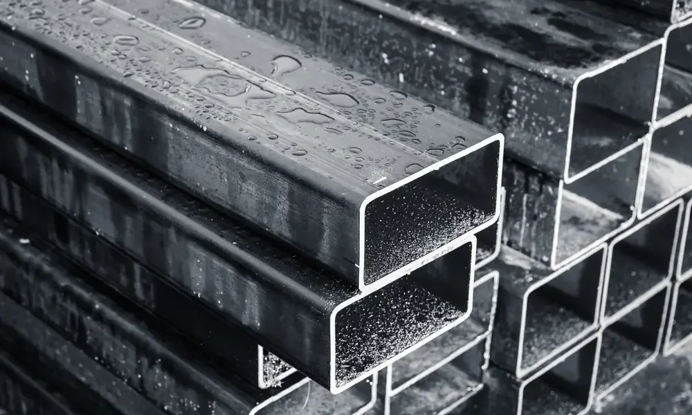 Stacked,Steel,Pipes,With,Rectangular,Cross-section,,Close-up,Monochrome,Photo,With Stacked,Steel,Pipes,With,Rectangular,Cross-section,,Close-up,Monochrome,Photo,With